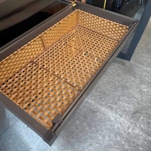 سبد حصیری ریلی رنگ سفید ایتالین عرض 900mm