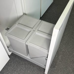 سطل چندمنظوره توکار ریل از کف هایلو (Hailo) مدل باتم مانت جهت یونیت 400mm کد3616411