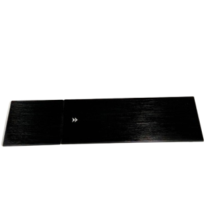 پریز برق کشویی یک طرفه اسلاید بازشو مدل اسلیم پلاس رنگ سیلور (دو سوکت برق ، دو پورت USB)