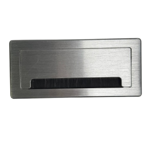 قاب داکت لولایی آلومینیومی رومیزی با درب آرامبند مشکی عمق 25mm ،طول 200mm  ،عرض 90mm